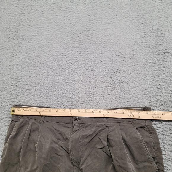 Caribbean Shorts Mens 40 Gray Cargo Outdoor Casual 9 Inseam Pockets Silk Pleated - Picture 8 of 11